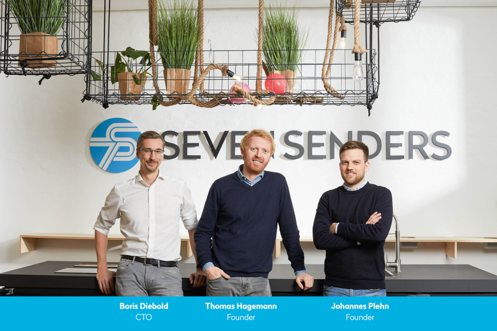 Seven Senders founders standing together